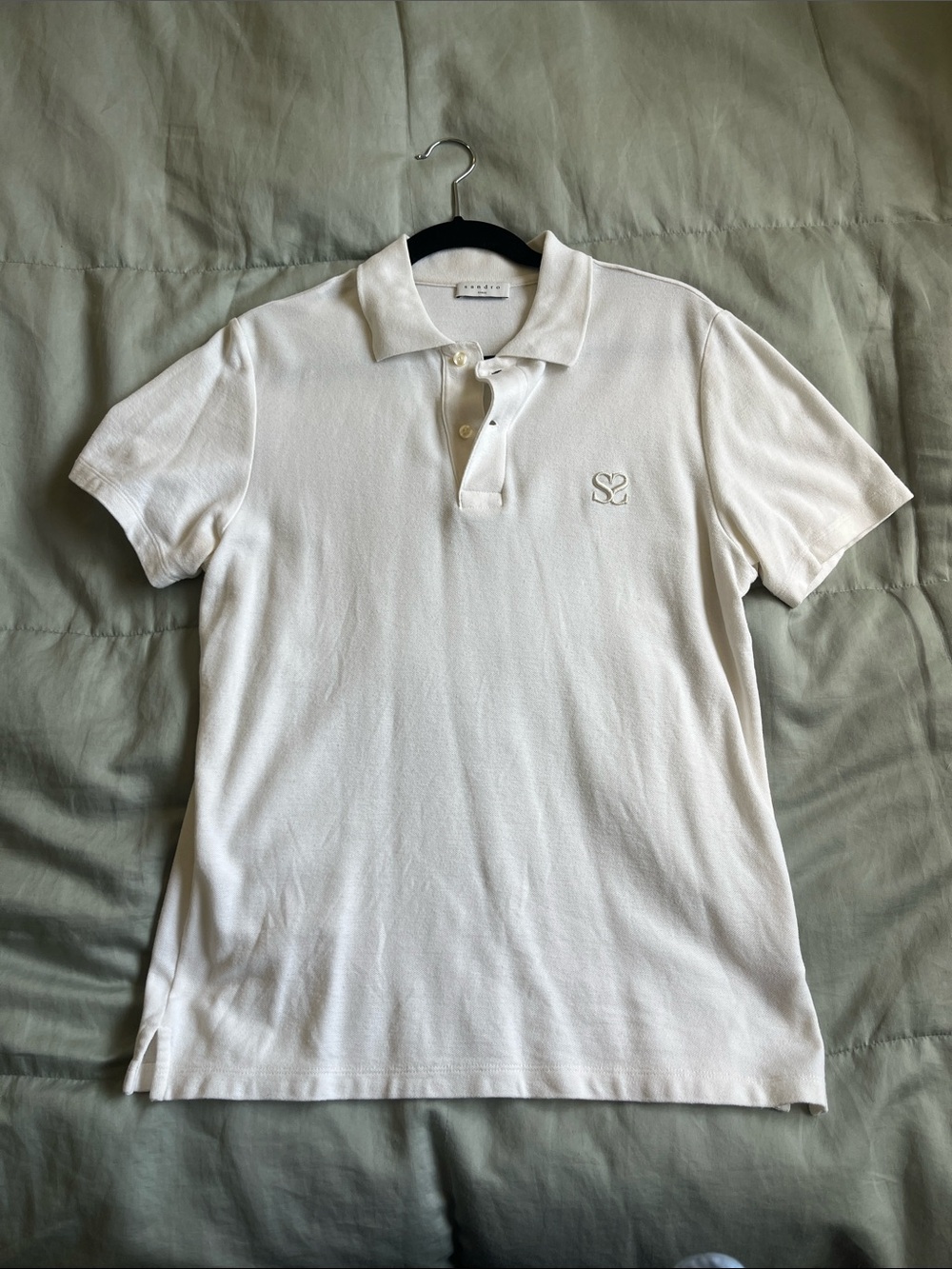 Sandro Men's Polo Shirt with Subtle Chest Emblem